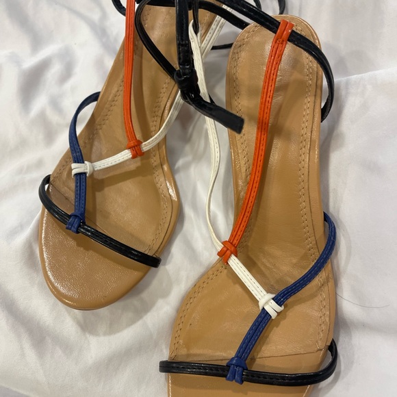 Zara Elegant Multicolor Strappy Sandal heels! Rare!! - Picture 3 of 16